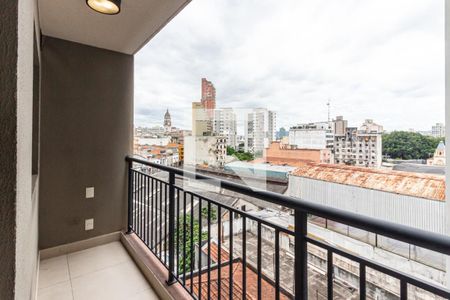 Varanda de kitnet/studio para alugar com 1 quarto, 26m² em Santa Ifigênia, São Paulo