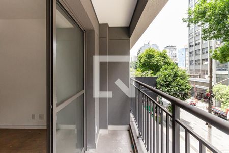 Varanda de kitnet/studio para alugar com 1 quarto, 22m² em República, São Paulo