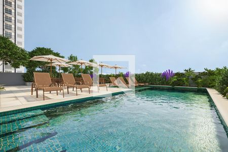 Área comum - Piscina de apartamento à venda com 1 quarto, 36m² em Água Branca, São Paulo