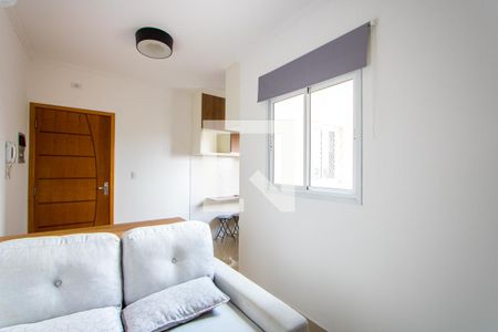 Sala de apartamento à venda com 2 quartos, 80m² em Vila Scarpelli, Santo André