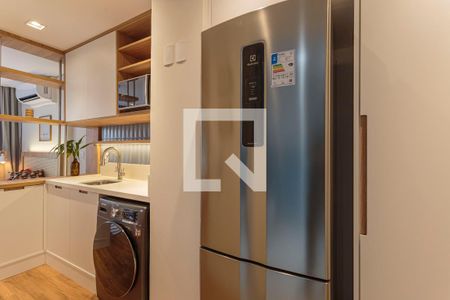 Studio para alugar com 30m², 1 quarto e sem vaga Studio para alugar com 30m², 1 quarto e sem vagaCozinha e Área de Serviço