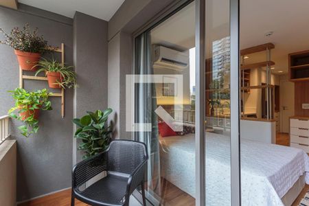 Varanda de kitnet/studio para alugar com 1 quarto, 30m² em Vila Nova Conceição, São Paulo