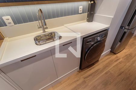 Studio para alugar com 30m², 1 quarto e sem vaga Studio para alugar com 30m², 1 quarto e sem vagaCozinha e Área de Serviço