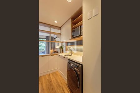 Studio para alugar com 30m², 1 quarto e sem vaga Studio para alugar com 30m², 1 quarto e sem vagaCozinha e Área de Serviço