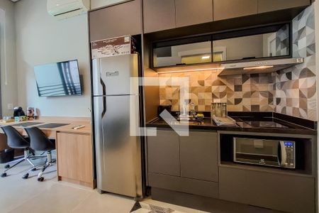 Cozinha de apartamento para alugar com 1 quarto, 25m² em Vila Mariana, São Paulo