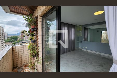 Varanda da Sala de apartamento para alugar com 3 quartos, 189m² em Ponta da Praia, Santos
