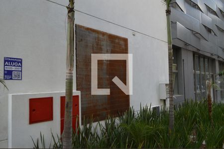 Studio para alugar com 21m², 1 quarto e sem vagaFachada + Plaquinha