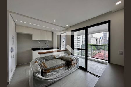 Sala de apartamento para alugar com 1 quarto, 40m² em Brooklin, São Paulo