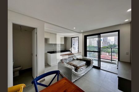 Sala de apartamento para alugar com 1 quarto, 40m² em Brooklin, São Paulo