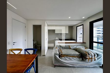 Sala de apartamento para alugar com 1 quarto, 40m² em Brooklin, São Paulo