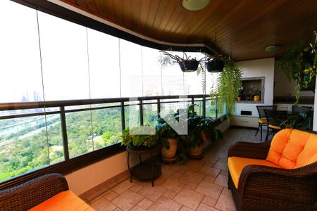 Varanda da Sala de apartamento à venda com 4 quartos, 245m² em Vila Andrade, São Paulo