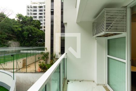 Detalhe da varanda da sala  de apartamento à venda com 1 quarto, 58m² em Lagoa, Rio de Janeiro