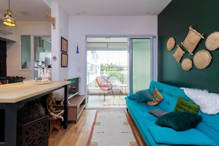 Sala de apartamento para alugar com 1 quarto, 47m² em Campo Belo, São Paulo