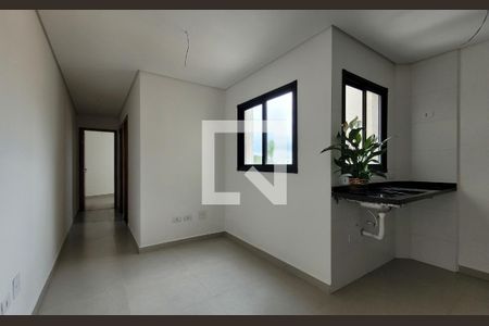 Sala de apartamento à venda com 2 quartos, 82m² em Vila Scarpelli, Santo André
