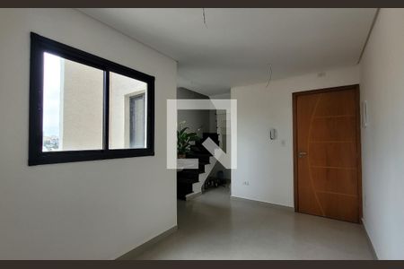 Sala de apartamento à venda com 2 quartos, 82m² em Vila Scarpelli, Santo André