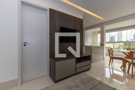 Sala de apartamento para alugar com 1 quarto, 54m² em Vila da Serra, Nova Lima