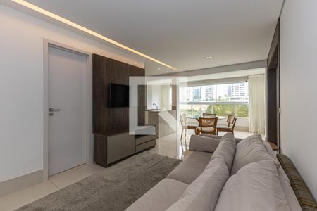 Sala de apartamento para alugar com 1 quarto, 54m² em Vila da Serra, Nova Lima