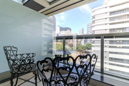 Studio para alugar com 28m², 1 quarto e sem vagaVaranda