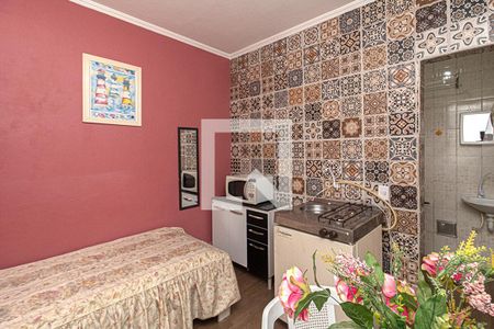 quarto e cozinha compartilhados_2 de kitnet/studio para alugar com 1 quarto, 20m² em Aclimação, São Paulo