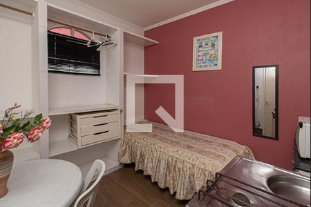 quarto e cozinha compartilhados_1 de kitnet/studio para alugar com 1 quarto, 20m² em Aclimação, São Paulo