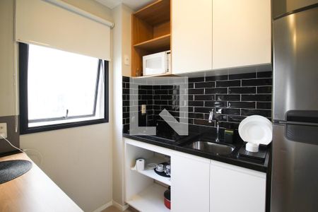 Cozinha de kitnet/studio à venda com 1 quarto, 18m² em Moema, São Paulo