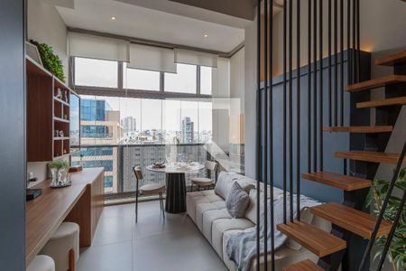 Sala  de kitnet/studio à venda com 1 quarto, 37m² em Indianópolis, São Paulo