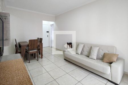 Sala de apartamento para alugar com 1 quarto, 58m² em Nova Mirim, Praia Grande