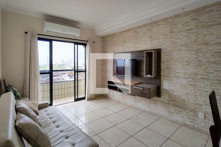 Sala de apartamento para alugar com 1 quarto, 58m² em Nova Mirim, Praia Grande