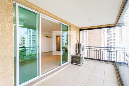 Varanda da Sala de apartamento para alugar com 3 quartos, 125m² em Brooklin, São Paulo