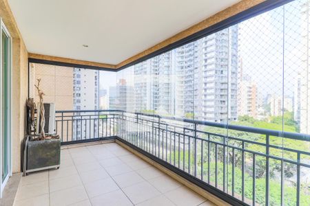 Varanda da Sala de apartamento para alugar com 3 quartos, 125m² em Brooklin, São Paulo