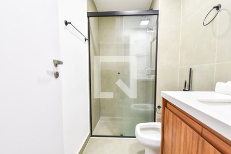 Banheiro de kitnet/studio para alugar com 1 quarto, 28m² em Vila Mariana, São Paulo