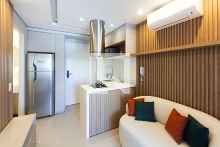 Sala/Cozinha de apartamento à venda com 1 quarto, 32m² em Moema, São Paulo