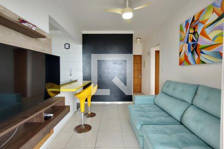 Sala de apartamento para alugar com 2 quartos, 76m² em Guilhermina, Praia Grande