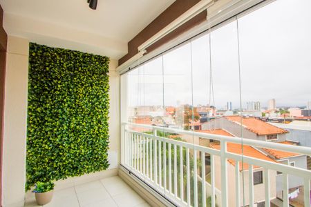Varanda da sala de apartamento à venda com 2 quartos, 61m² em Vila Apiai, Santo André