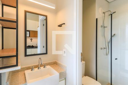 Studio para alugar com 28m², 1 quarto e sem vaga Studio para alugar com 28m², 1 quarto e sem vagaBanheiro