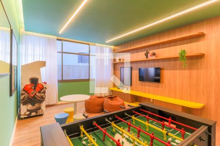 Studio para alugar com 28m², 1 quarto e sem vaga Studio para alugar com 28m², 1 quarto e sem vagaÁrea comum - Salão de Jogos Infantil