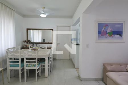 Sala de apartamento para alugar com 2 quartos, 92m² em Jardim Tres Marias, Guarujá