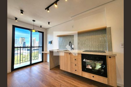 Sala/Cozinha de apartamento à venda com 1 quarto, 27m² em Vila Olímpia, São Paulo