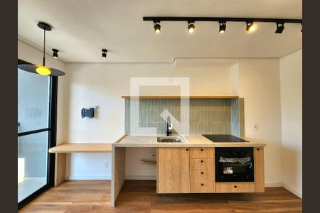 Sala/Cozinha de apartamento à venda com 1 quarto, 27m² em Vila Olímpia, São Paulo