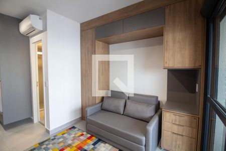 Sala / Quarto - Studio de kitnet/studio para alugar com 1 quarto, 29m² em Campo Belo, São Paulo