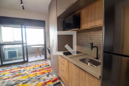 Cozinha de kitnet/studio para alugar com 1 quarto, 29m² em Campo Belo, São Paulo