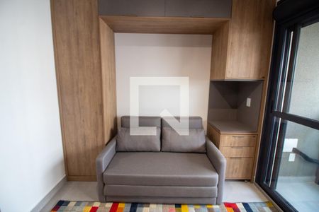 Sala / Quarto - Studio de kitnet/studio para alugar com 1 quarto, 29m² em Campo Belo, São Paulo