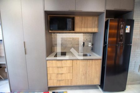 Cozinha de kitnet/studio para alugar com 1 quarto, 29m² em Campo Belo, São Paulo