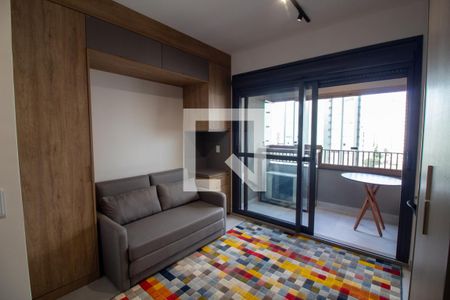Sala / Quarto - Studio de kitnet/studio para alugar com 1 quarto, 29m² em Campo Belo, São Paulo