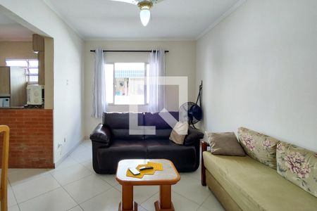 Sala de apartamento para alugar com 1 quarto, 57m² em Canto do Forte, Praia Grande