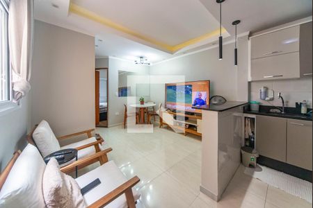 Sala de apartamento para alugar com 2 quartos, 100m² em Vila Linda, Santo André