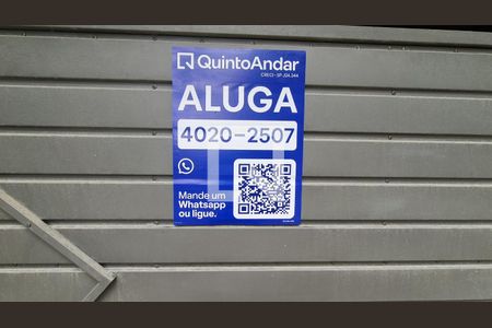 Casa para alugar com 26m², 1 quarto e sem vagaFachada com placa QuintoAndar