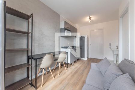 Sala - Cozinha Integrada de apartamento para alugar com 1 quarto, 26m² em Campo Belo, São Paulo