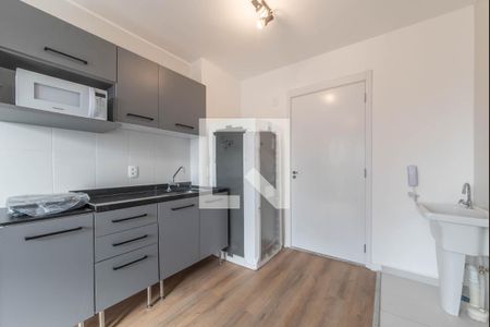 Sala - Cozinha Integrada de apartamento para alugar com 1 quarto, 26m² em Campo Belo, São Paulo