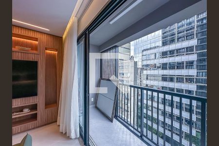 Studio à venda com 42m², 1 quarto e sem vagaVaranda